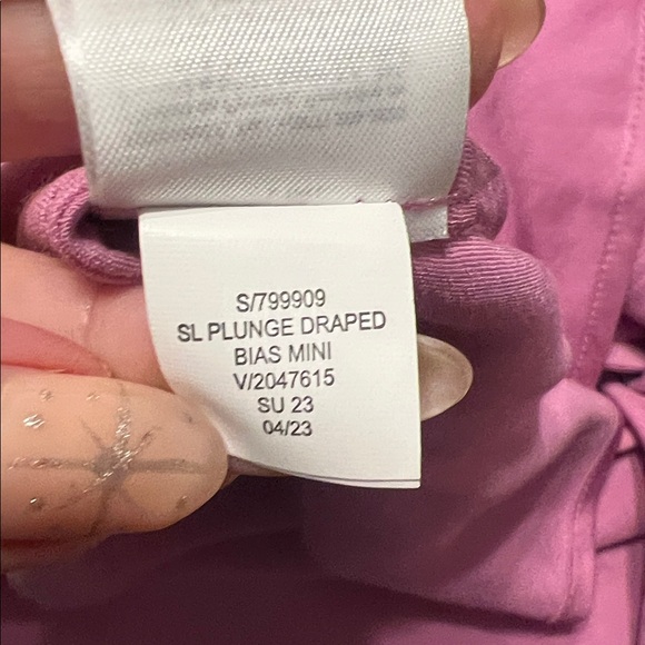 NWT Banana Republic Jessie Satin Maxi Dress Orchid Pink Large Tall Romantic - Picture 12 of 15